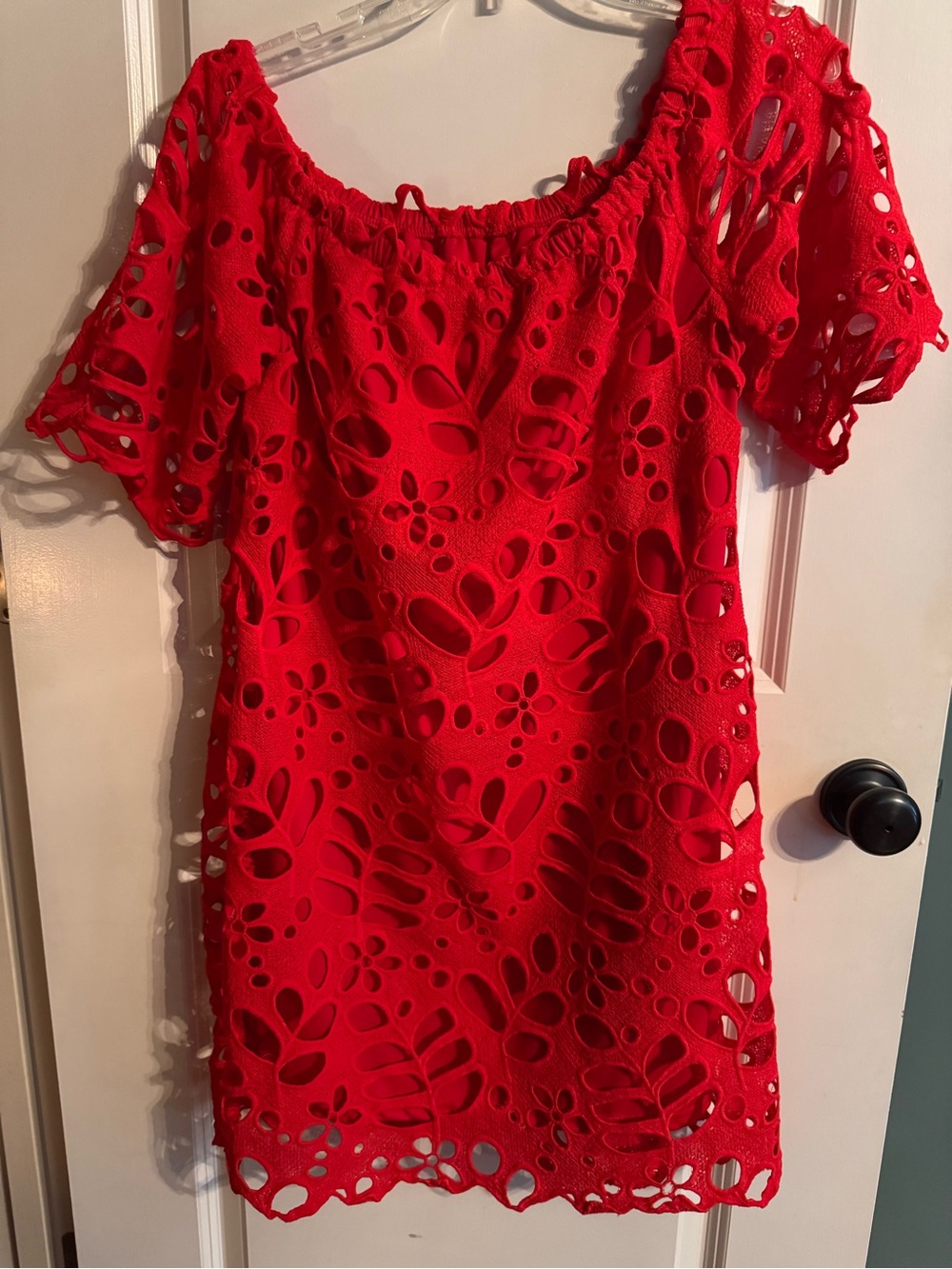 Red Off-Shoulder Dress